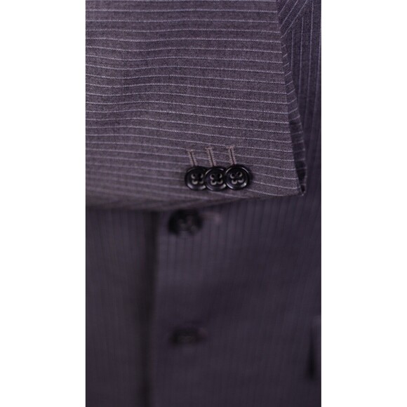Men's Banana Republic Blazer Gray Striped Modern Slim Fit Jacket Size 38r Wool - Picture 7 of 12